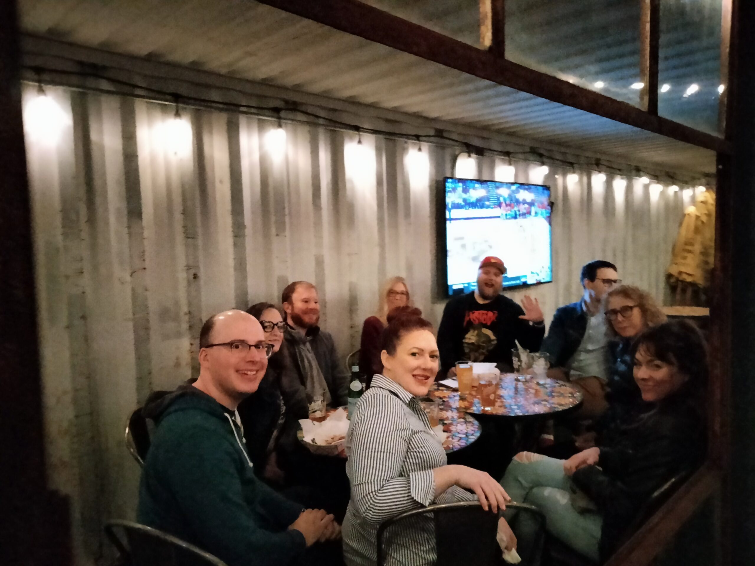 Attendees from Midway Woods at the Feb. 7, 2023 trivia night at Wild Heaven Beer in Avondale.
