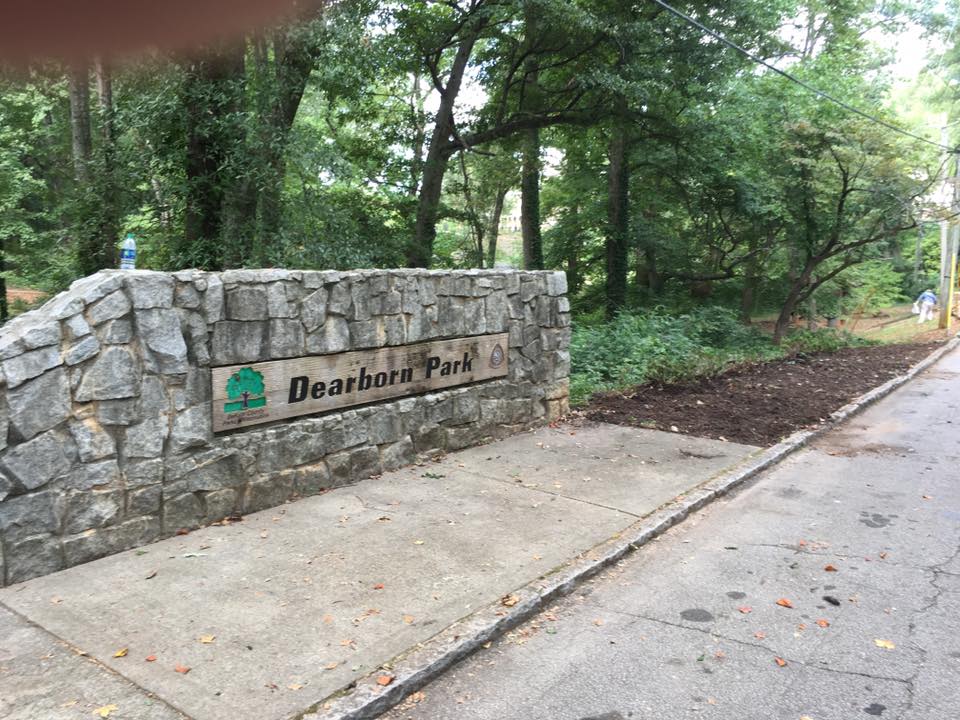 Dearborn Park, Deerwood Drive entrance.